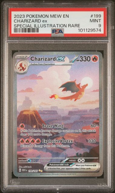 Charizard ex - Pokemon TCG 151 English - 199/165 - SIR - PSA 9